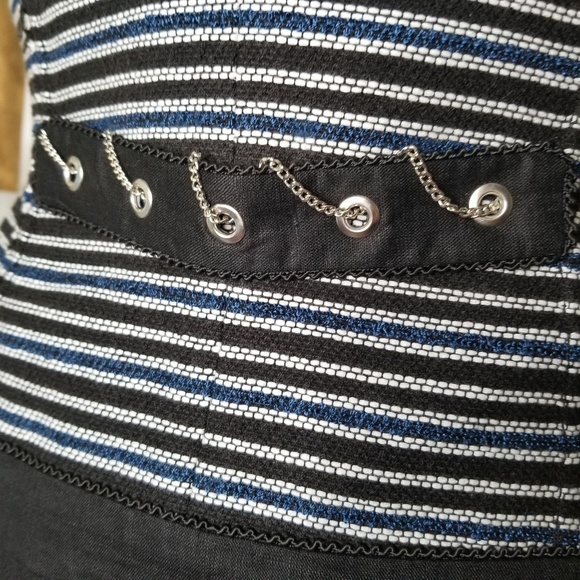 White House Black Market Tweed Jacket Blue 2 Chain - Picture 3 of 7